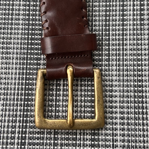 John Varvatos Braided Brown Leather Belt  Hand Made in Italy Great Condition - Picture 8 of 9